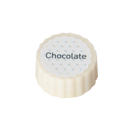 Bonbon witte chocolade met hazelnoot praline